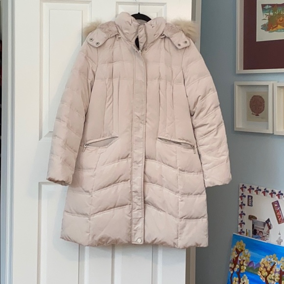 1 Madison Jackets & Blazers - 1 Madison Puffer Jacket with Genuine Fur Trim